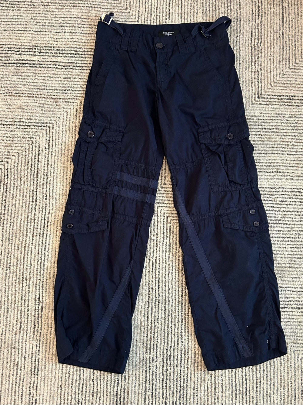 Women’s Billy Blues Navy Cargo Pants Utility Style Y2K Size 6 Low-rise